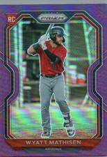 2021 Panini Prizm #84 Wyatt Mathisen Purple Prizm