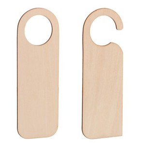 Wooden Door Handle Hangers Wood Sign Shape Plain Blank Craft
