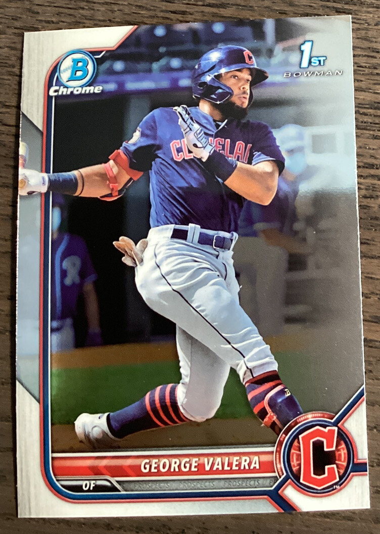 2022 Bowman Chrome George Valera #BCP-22 1st Bowman! Cleveland Guardians! #5195