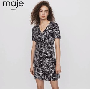 maje leopard print dress