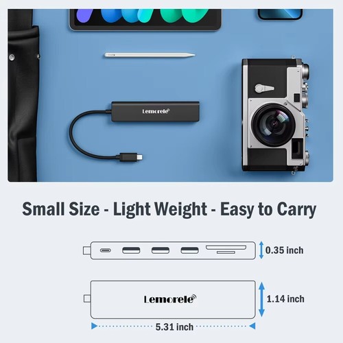 USB Hub Docking Station Type C 3.0 Adapter HDMI HD 4K 30Hz PD 100W SD/TF Slot - Picture 6 of 7