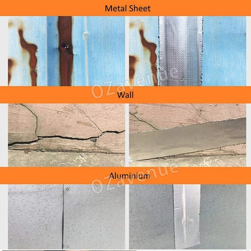 Waterproof Tape Butyl Rubber Aluminium Foil Roof Pipe Caravan Repair Flashing - Picture 6 of 14