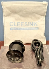 CLEESINK BLACK AIR ACTIVATED PUSH BUTTON GARBAGE DISPOSAL SINK TOP SWITCH & TUBE