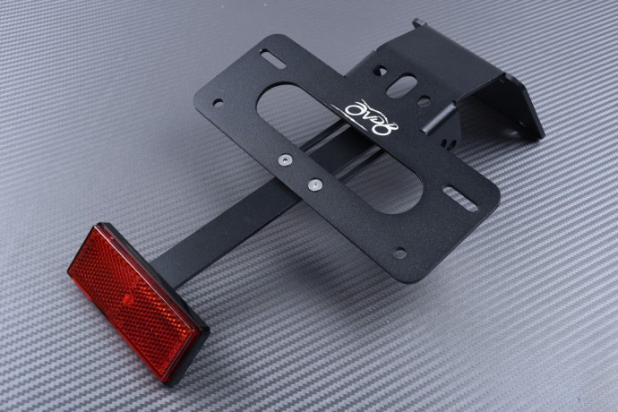 Support de plaque KTM RC 390 aluminium CNC AVDB avec catadioptre