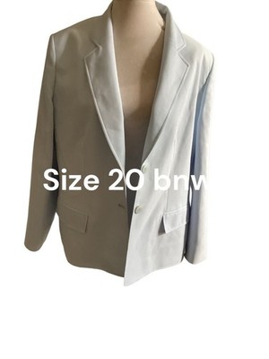 Marks & Spencer Pale Blue Size 20 Jacket Bnwot Spare Button  Away 30.4