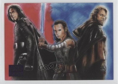 2018 Star Wars Galaxy New Visions Purple 13/99 Kylo Ren Rey Luke Skywalker nd3