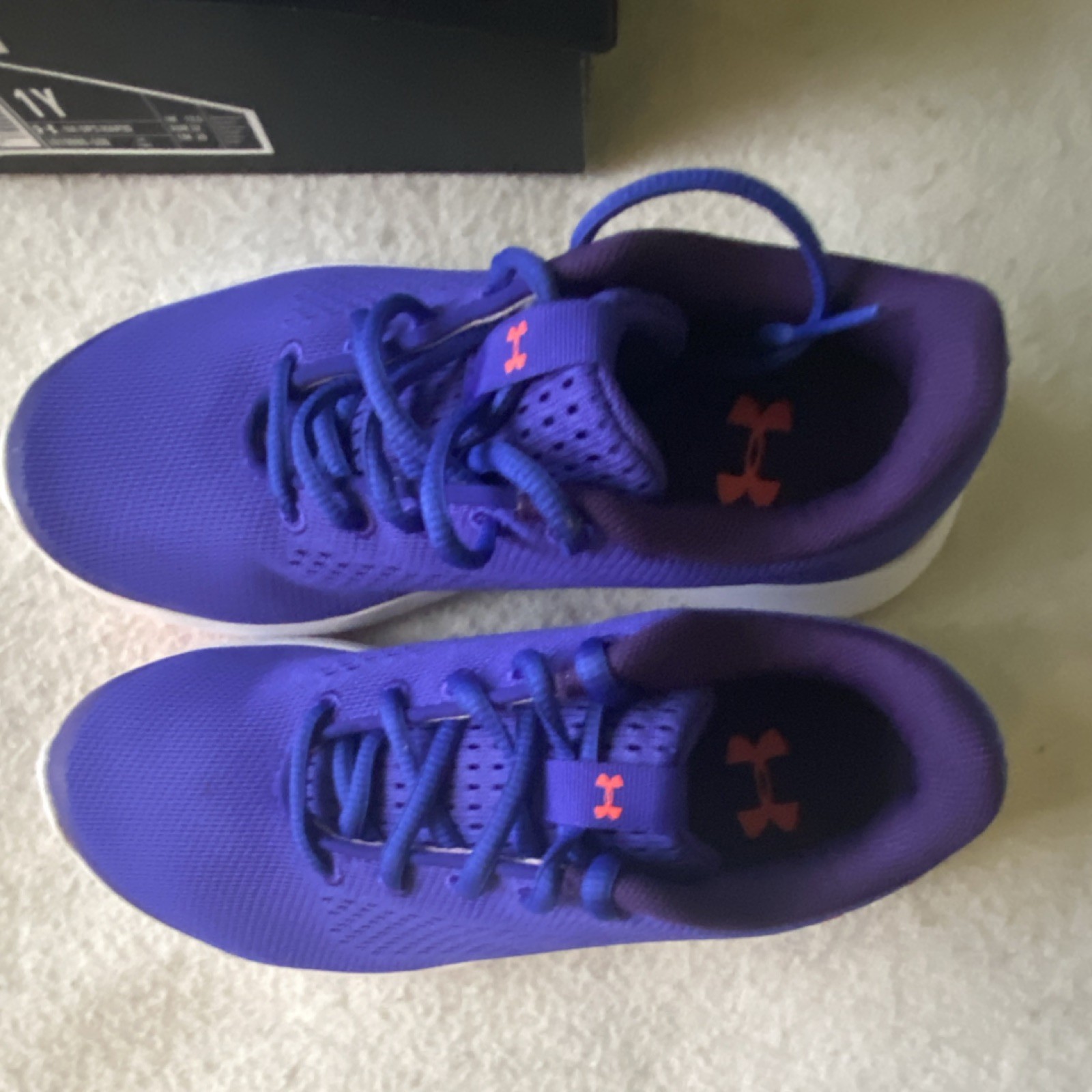 Under Armour UA GPS Rapid Boys' Purple Mesh Sneakers Size 1Y thumbnail 5