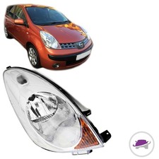 Nissan Note E11 Scheinwerfer Rechts H4 05-09 Klarglas Chrom Blinker Gelb