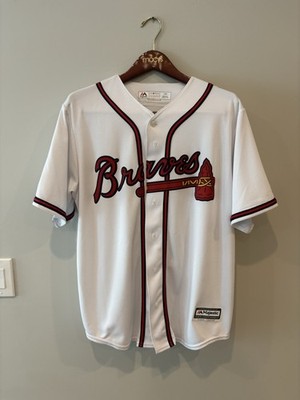 Atlanta Braves Majestic White Home Jersey Size Large