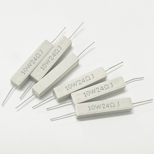 Resistenza 7W/10W/20W filo cemento ceramica orizzontale 0,1-510K Ohm 10pz - Foto 2 di 5