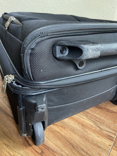 Samsonite Black Carry On Travel Luggage W/ Built-in Suit Carrier Garment Bag - Picture 14 of 16