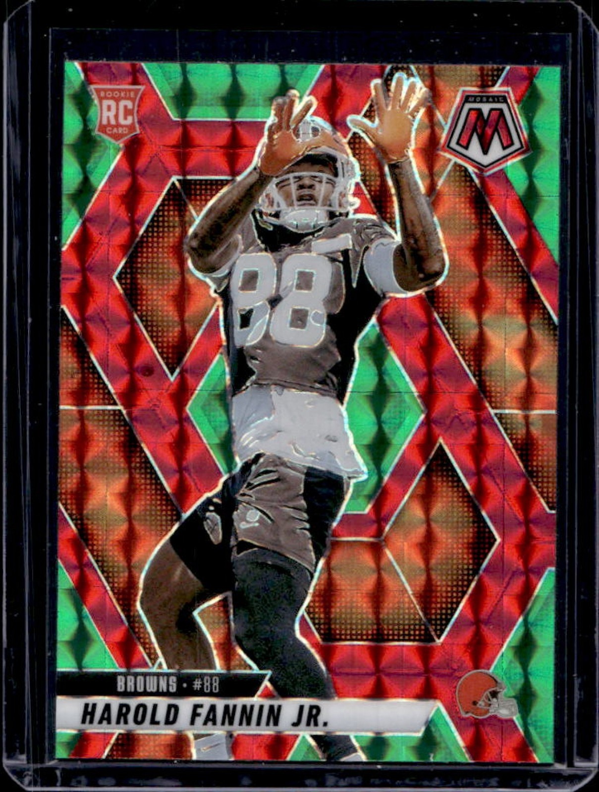 2025 Mosaic Harold Fannin Jr. Rookies RC Choice Red & Green Prizm #384 Browns