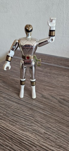 Migthy Morphin Power Ranger White Chrome Ranger Bandai 1995 Action Figure