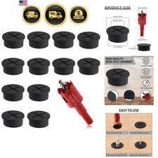 1 Inch  25mm Desk Grommet, 13 Pieces Wire Grommet, Desk Hole Cover for Cables ...