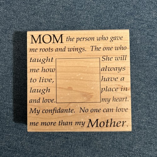 Rubber Stampede Mother Frame Wood Mounted Stamp Mom 4" x 4" A1875G Plus 1 More - Picture 2 of 5
