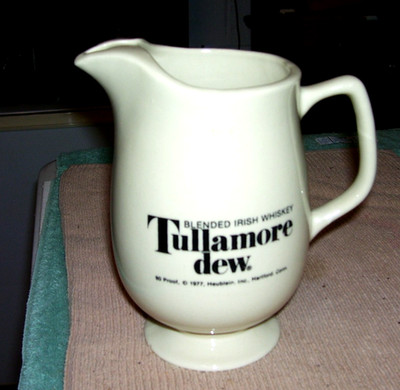 VINTAGE TULLAMORE DEW CERAMIC IRISH WHISKEY PITCHER JUG
