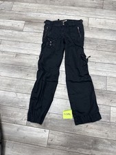 Vintage Ralph Lauren polo Women Cargo Paratrooper pant size 4 Rare 90s Black