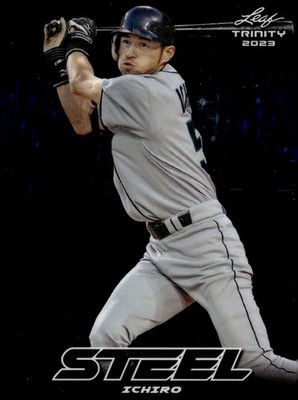 2023 Leaf Trinity #S-34 Ichiro Steel Lazer Blue #/99