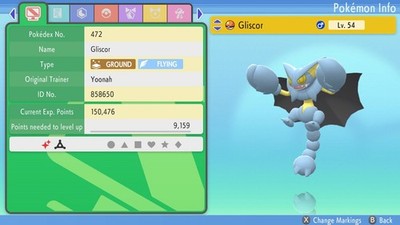 Pokemon Strahlender Diamant & Leuchtende Perle 6IV Shiny Gliscor MAX EVs
