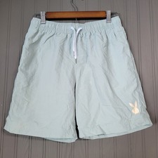 Pacsun Playboy Swim Trunks Nylon Board Shorts Bunny Logo Teal Men's Medium