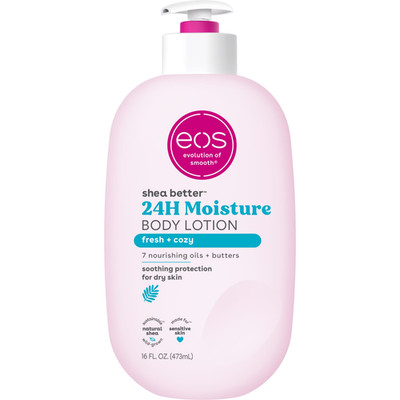 Shea Butter Body Lotion   Fresh & Cozy, 24H Hydration, Dry Skin Care (16 fl oz)