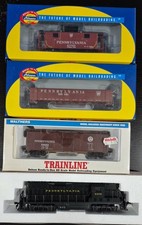 HO New - Pennsylvania PRR Lot - GP7, Caboose, Gondola, Box Car - Atlas Athearn