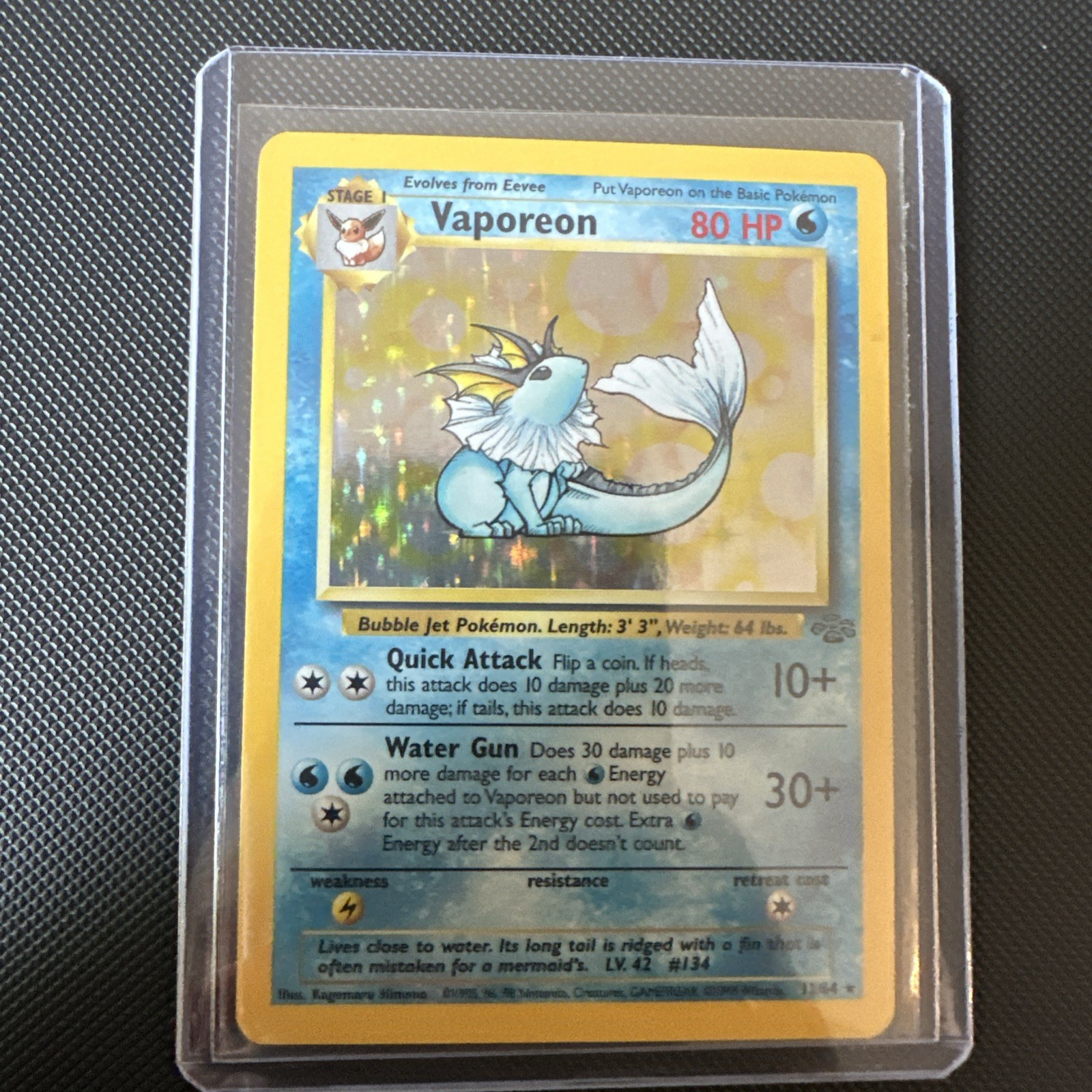 Pokemon TCG Vaporeon 12/64 Jungle Holo Rare NM