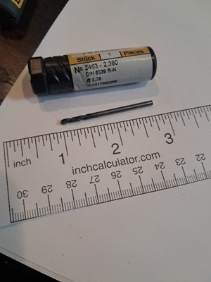 GUHRING SOLID CARBIDE DRILL Bit VHM 2.38 MM 2463