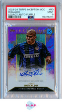 RONALDO LEGACY AUTO- PURPLE 09/25 TOPPS  INCEPTION Ucc 2023-24 RO  PSA 9