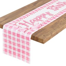 Happy Birthday Table Runner 72 Inches Birthday Party Sign Birth Day Buffalo C...