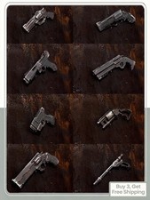 1/6 DIY Male Female soldier Plastic pistol model For 12'' Action Figure