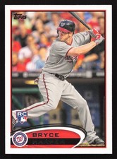 2012 Topps #661 Bryce Harper RC BLUE HELMET VARIATION Rookie Card. rookie card picture