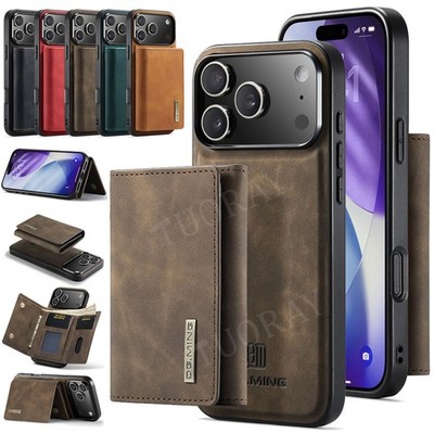 Handyhülle Für iPhone 17 16 15 14 13 12 Pro Max Magnet Leder Wallet Case Cover