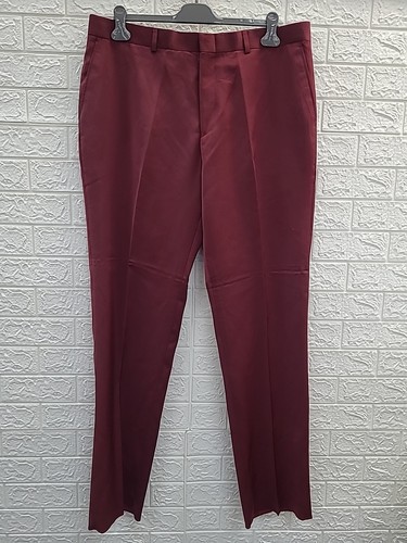 New Elegant Gentiluomo 2 Piece Burgundy Nehru Collar Suit Size 46/40 (US) - Picture 12 of 17