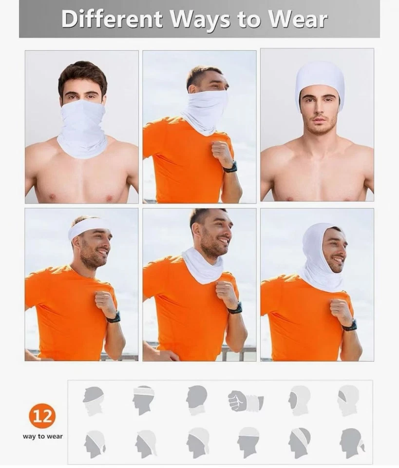 Prendas para el cuello 10 Buff multifuncionales EXTERIOR UPF 50 protector contra insectos evapora el sudor Foto 4 de 4
