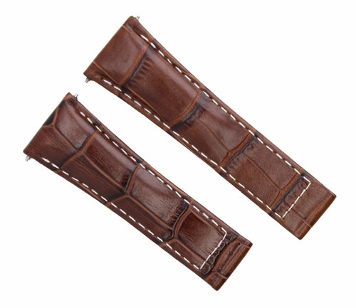 20MM LEATHER WATCH STRAP BAND FOR ROLEX DAYTONA 16518 116519 BROWN WS LONG - Picture 1 of 6