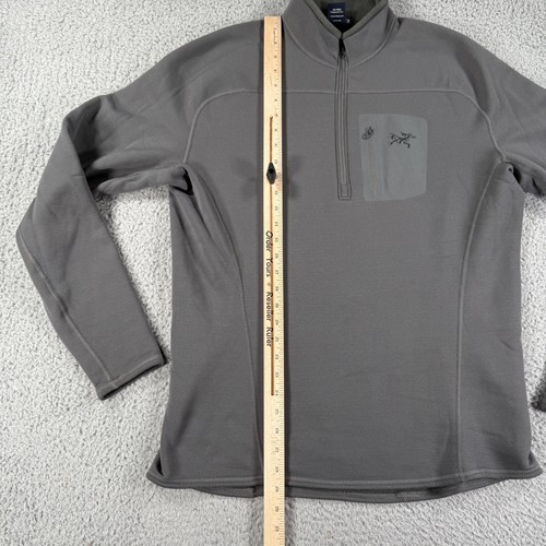 Arc'teryx Rho AR Fleece Mens XL Gray Polartec Half Zip Outdoor Hiking Layer Logo - Picture 7 of 15