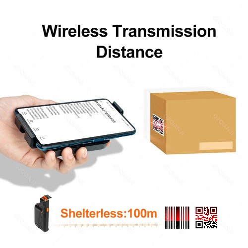 Wireless Barcode Scanner Mini Bluetooth Back Clip 2D Phone QR Bar Code Reader - Picture 4 of 22