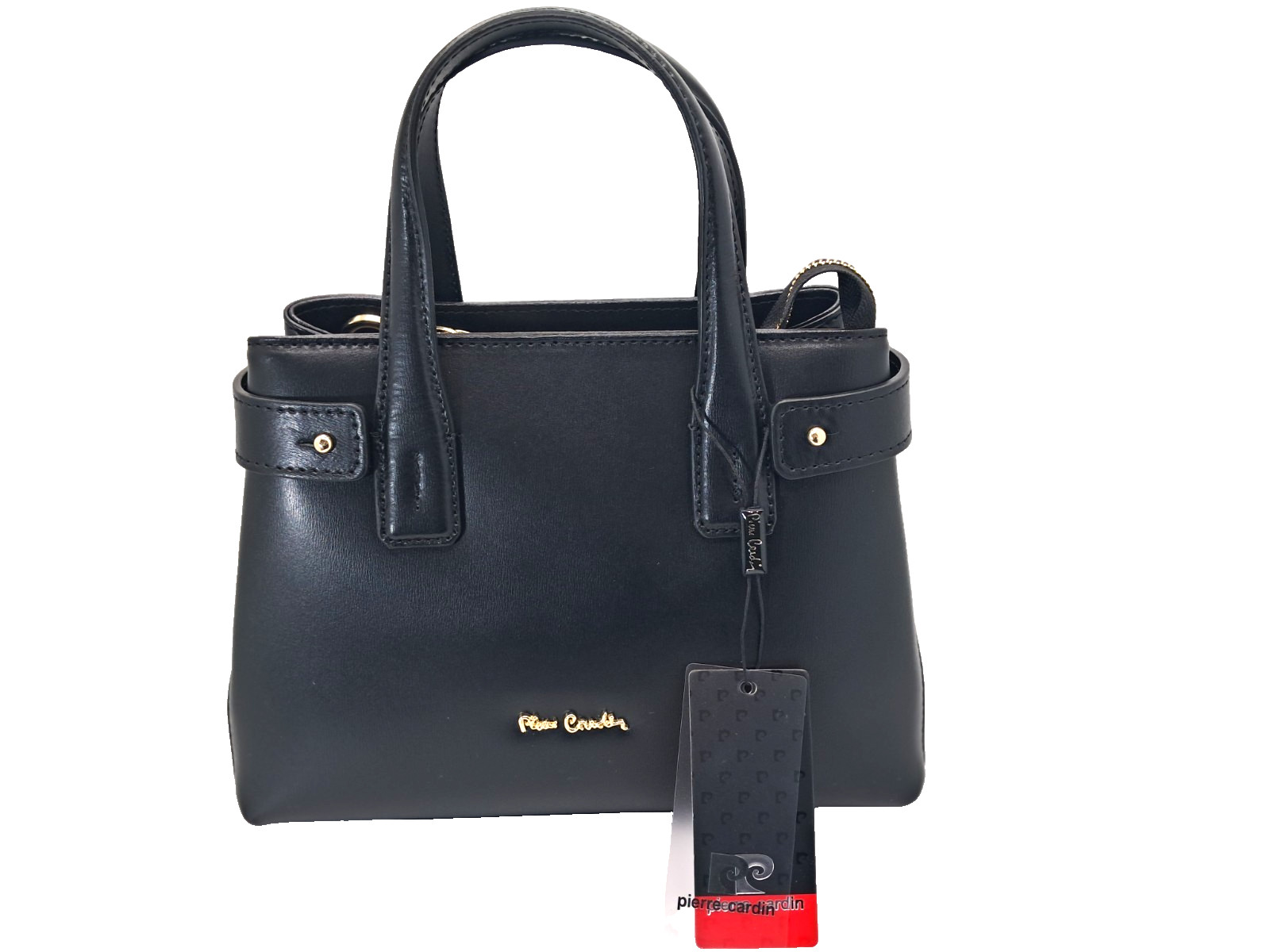 Borsa Vera Pelle Nero Piccola Donna Pierre Cardin