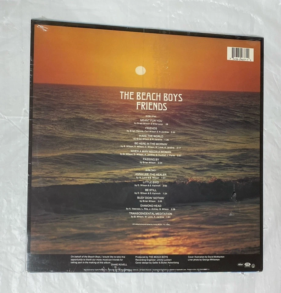 The Beach Boys Friends Vinyl LP Record Reissue New! Sealed! 1993 / 1994 Capitol - Image 2 of 4