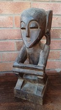 An original early vintage African hand carved wooden abcestral tribal art figure