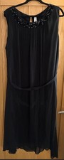 EVANS Boutique - Evening Cocktail dress - Black - Beaded neck - Size 28 - NWT