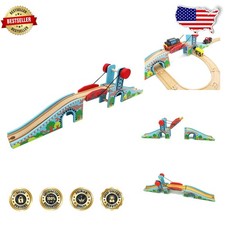 Wooden Train Track Accessory: Lifting Bridge, Beech Wood, Fits All Sets