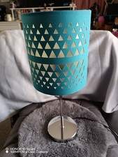 Table Lamp With Teal Retro Shade