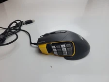 Corsair Scimitar Pro Wired Gaming Mouse Yellow MMO MOBA 12 side buttons