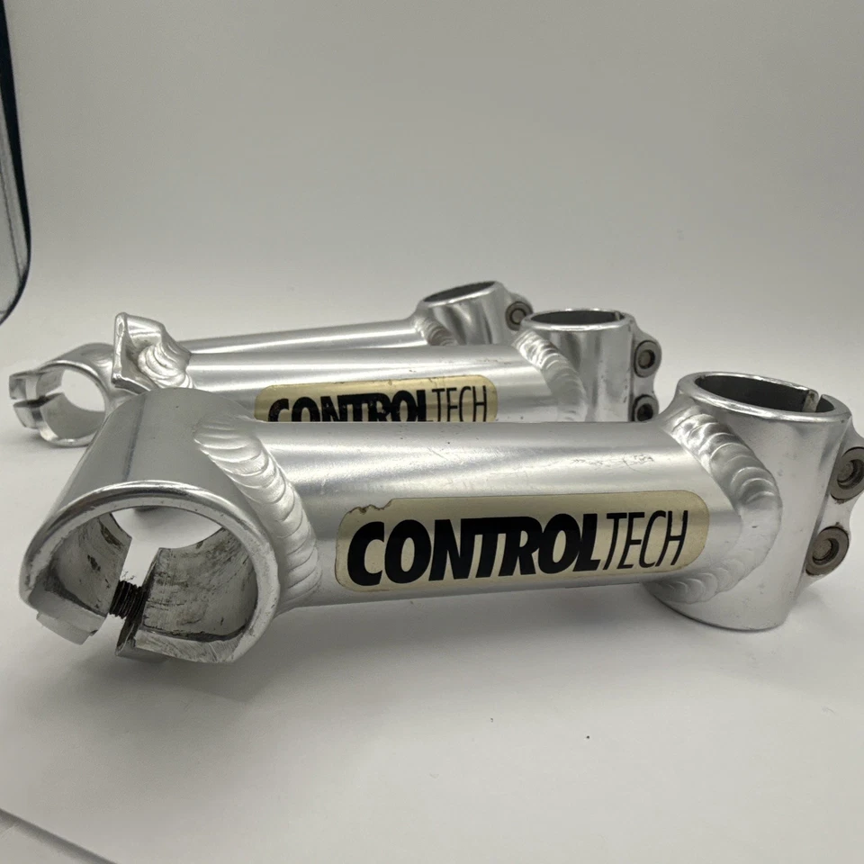 Vintage Control Tech Stem 1 1/8" Threadless 25.4mm MTB Silver Lot Of 3 USA MADE - Image 2 of 4