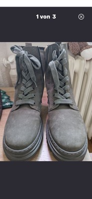 NEU ! Gabor Damen Stiefeln, moosgrün, Gr.39 mit Reißverschluss und Schnürsenkel