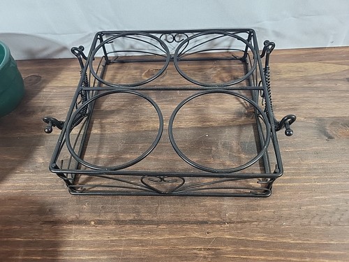 5pc Serving. 4 Small Bowls W/ Metal Holder W/ Handles - Dips, Hors D'oeuvres - Picture 9 of 10