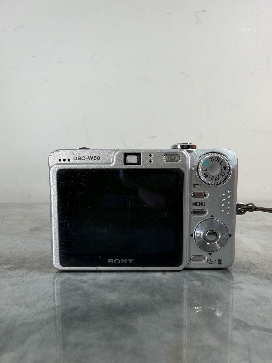 Sony Cyber-shot DSC-W50 6.0MP Digital Camera - Silver for sale