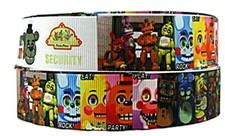 Five Nights at Freddy's 1" Wide Repeat Ribbon Sold in Yards - USA SELLER